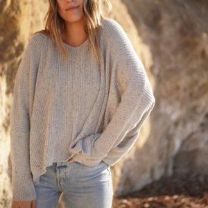 Carly Jean Los Angeles Rhea Sweater Size Small Medium Gray Oversized Loose